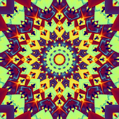 3d effect polygonal geometric color gradient pattern - 705275354