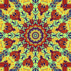 3d effect polygonal geometric color gradient pattern - 705275367