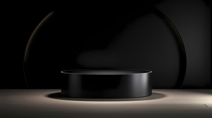 Simple product booth, podium, stage, product commercial photography background, cosmetics booth, 3D rendering