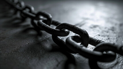A chains background can be a symbol of oppression, imprisonment, or bondage, but it can also be a symbol of strength, resilience, or unity. ai generated. - obrazy, fototapety, plakaty