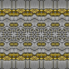 Abstract gold silver geometric  pattern - 705277176