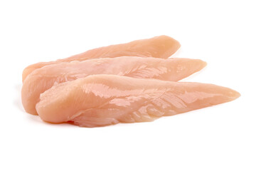 Chicken Fillets, isolated on white background. High resolution image