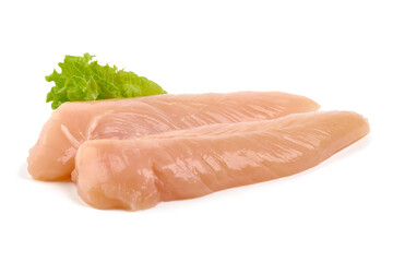 Chicken Fillets, isolated on white background. High resolution image