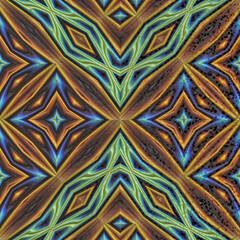 3d effect - kaleidoscopic geometric pattern - 705278317