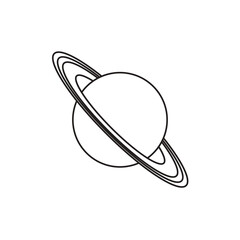 Ringed planet vector symbol emoji saturn © valvectors