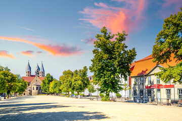 Domplatz, Halberstadt, Sachsen Anhalt, Deutschland