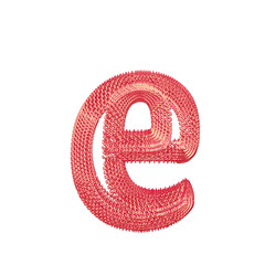 Symbol made of pink dollar signs. letter e © oleg