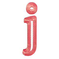 Symbol made of pink dollar signs. letter j © oleg