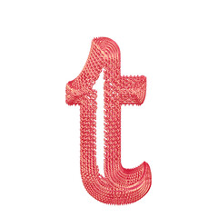 Symbol made of pink dollar signs. letter t © oleg
