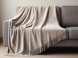 Cozy Fleece Blanket Mockup for Home Comfort - AI Generated
