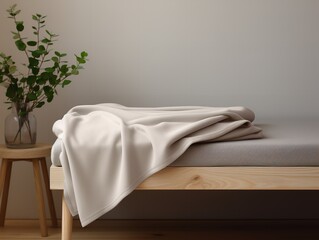Cozy Fleece Blanket Mockup for Home Comfort - AI Generated
