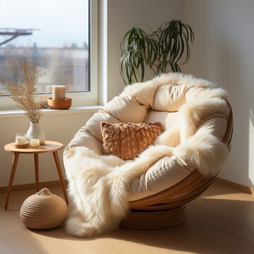 Cream sale saucer chair