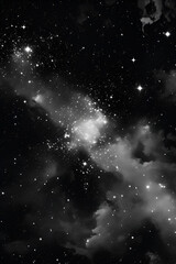 Obraz premium black and white celestial galaxy