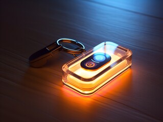 Custom Keychain Mockup for Personal and Promotional Use - AI Generated