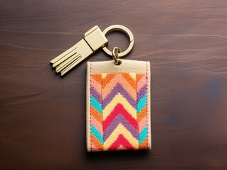 Custom Keychain Mockup for Personal and Promotional Use - AI Generated