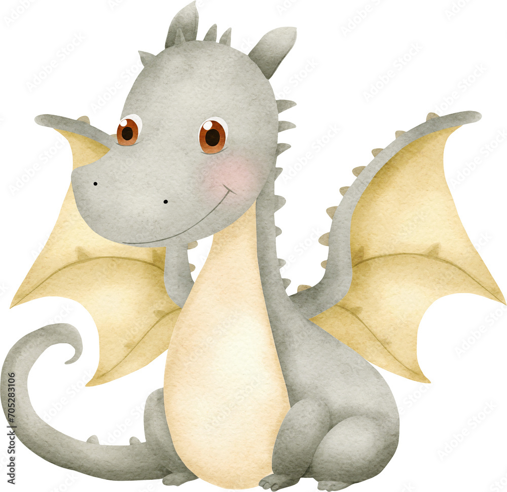 Aufkleber dragon created with generative ai technology