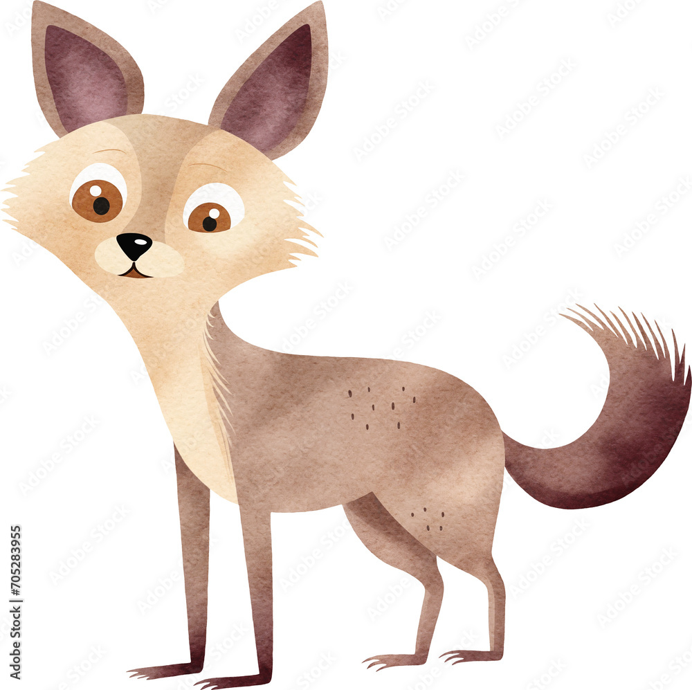 Aufkleber Jackal created with Generative AI technology