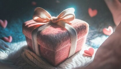 A loving gift. gift box valentine's day. birthday. love concept. romantic.
