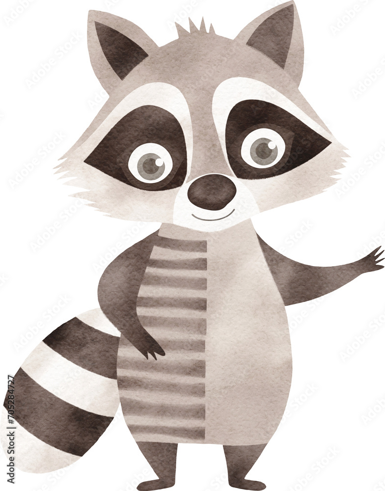 Poster raccoon created with generative ai technology
