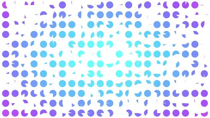 2D animation of radial colorize circle shapes transitions pattern on white background, perfect animation for web and presentations, 4K abstract live wallpaper