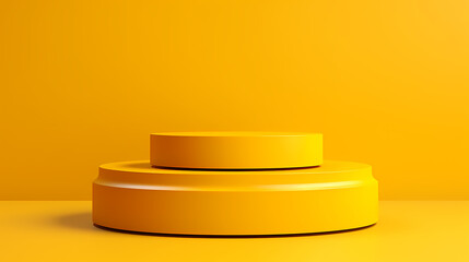 Simple product booth, podium, stage, product commercial photography background, cosmetics booth, 3D rendering