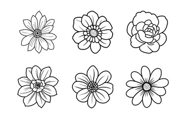 Hand drawn simple flower illustration