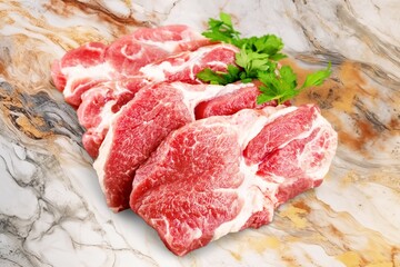 Raw prime fresh red steaks
