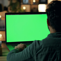 Naklejka premium Green screen 