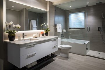 Ensuite bathroom with modern design