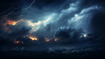 gloomy sky with lightning. background - obrazy, fototapety, plakaty