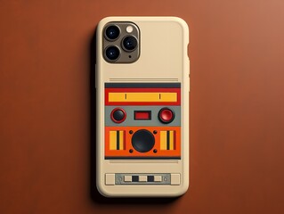 Obraz premium Sleek Phone Case Mockup for Smartphone Protection - AI Generated