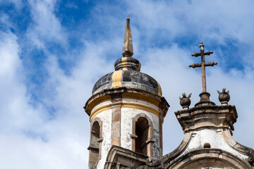 Fototapeta na wymiar Church of Saint Francis of Assisi is a Rococo Catholic church in Ouro Preto, Brazil.