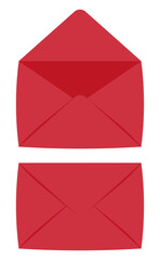 Red envelope. Vector illustration