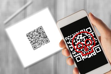 QR code concept - scanning apps with smartpone