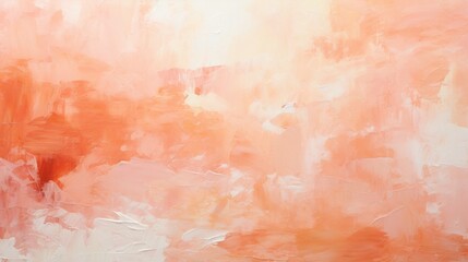 Fototapeta premium Acrylic background in peach fuzz color with white color, banner, abstract modern background
