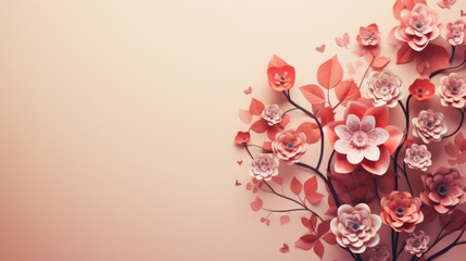 floral simple background for women's day or mother's day