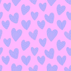 Valentines markers hearts seamless love pattern for wrapping paper and fabrics and linens and kids accessories