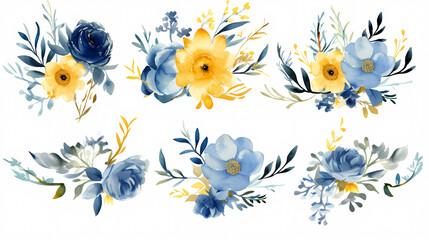 Floral frame with watercolor flowers, decorative flower background pattern, watercolor floral border background