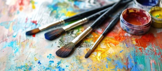 Fototapeta premium Watercolor supplies