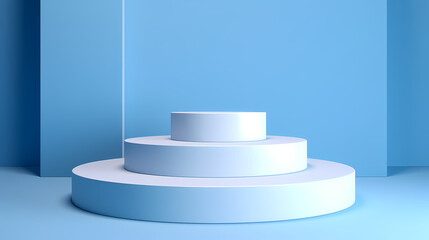 Simple product booth, podium, stage, product commercial photography background, cosmetics booth, 3D rendering