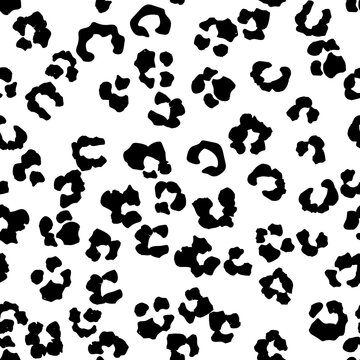 Leopard Monochrome Pattern. White Cheetah Tiger Ink. Leo Animal Spray. Black Animal Spot. White Jaguar Print. Snow Leopard Trendy Skin. Leopard Seamless Texture Background. Leo Seamless Vector Dot.