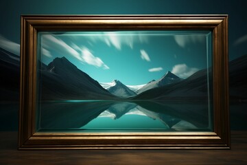 Simple elegance Glass frame displayed on a solid color background