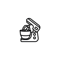 Original vector illustration. A contour icon.  An element of household appliances for cooking. Kitchen mixer. A design element.