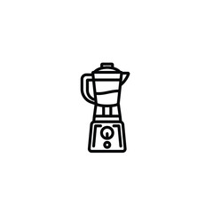 Original vector illustration. A contour icon.  An electrical appliance designed for chopping food. Kitchen blender. A design element.