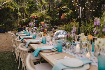 Wedding Table Florals Disco