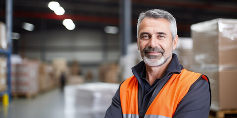 Logistikmitarbeiter im Warenlager