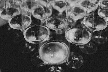 Black and White Wine Glasses