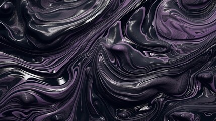 Abstract black and purple acrylic painted fluted 3d painting texture luxury background banner on canvas - Purple and black waves swirls. Decor concept. Wallpaper concept. Art concept. 3d concept.