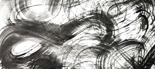 Brush strokes grunge abstract curves background, texture