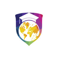 World education logo design. Modern education logo design inspiration.